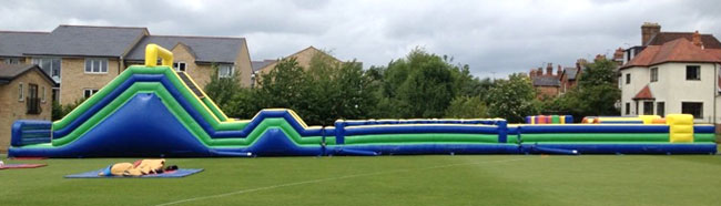 Hire one of the largest inflatable assault courses in England